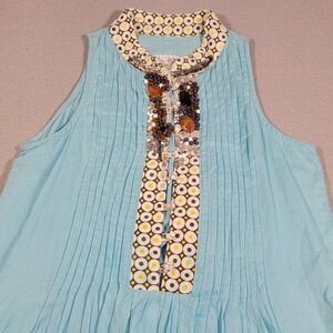 Anthropologie‎ Ryu Women's Sleeveless Dress Size Small Boho Embellished Floral